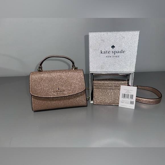 Kate Spade Darcy Micro Glitter CrossBody & CardHolder - Picture 1 of 5